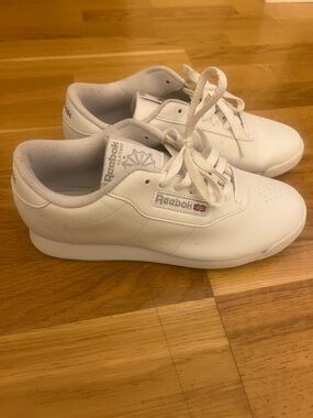 Reebok White Low-Top Leather Sneakers